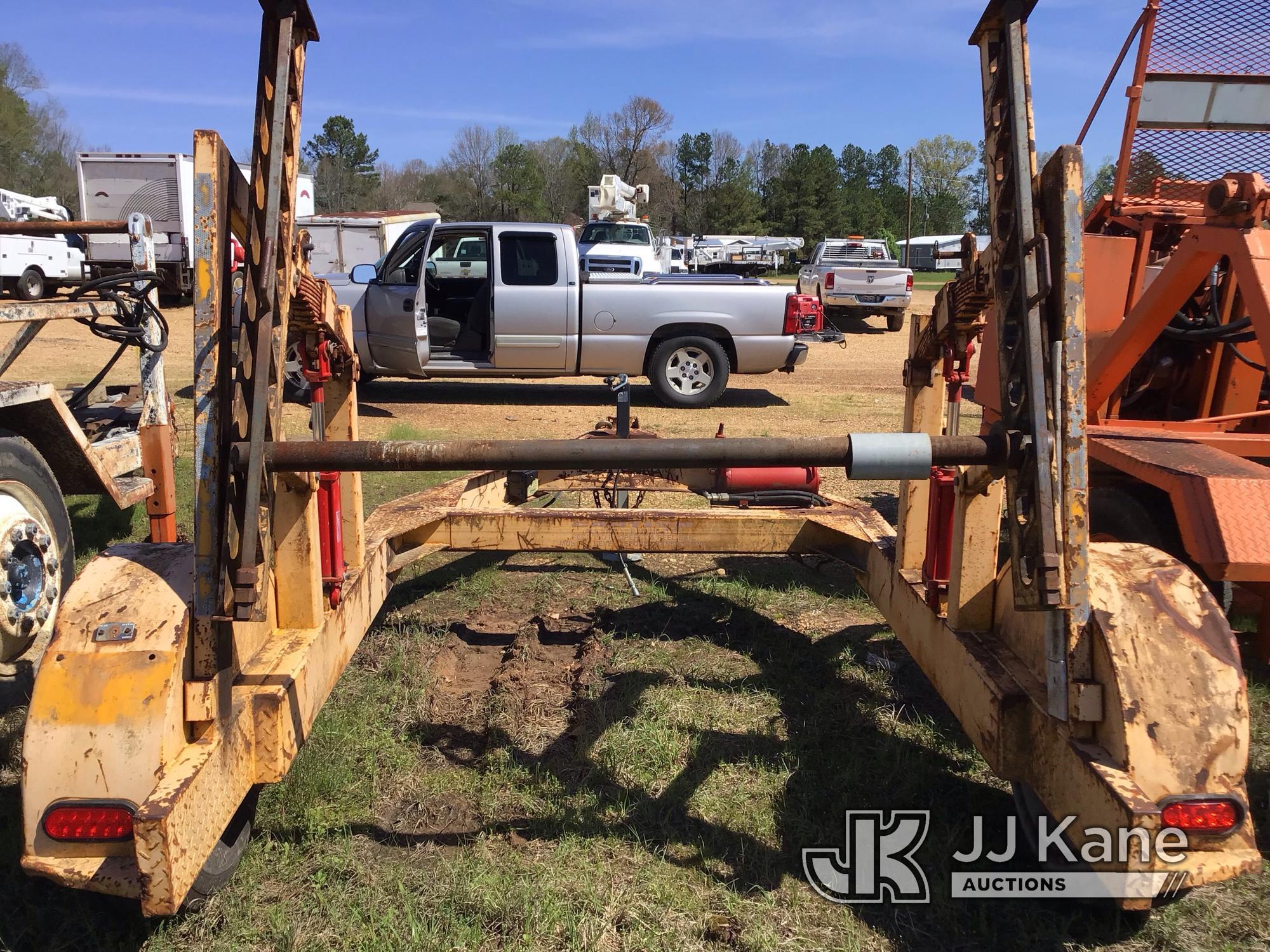 (Byram, MS) Homemade Hydraulic Reel Trailer No Title) (Pintle Ring, Electric Brakes, 6-Way Round Tra