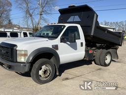 (South Beloit, IL) 2008 Ford F450 Dump Truck Runs, Moves & Dump Bed Operates) (Seller States: New Mo