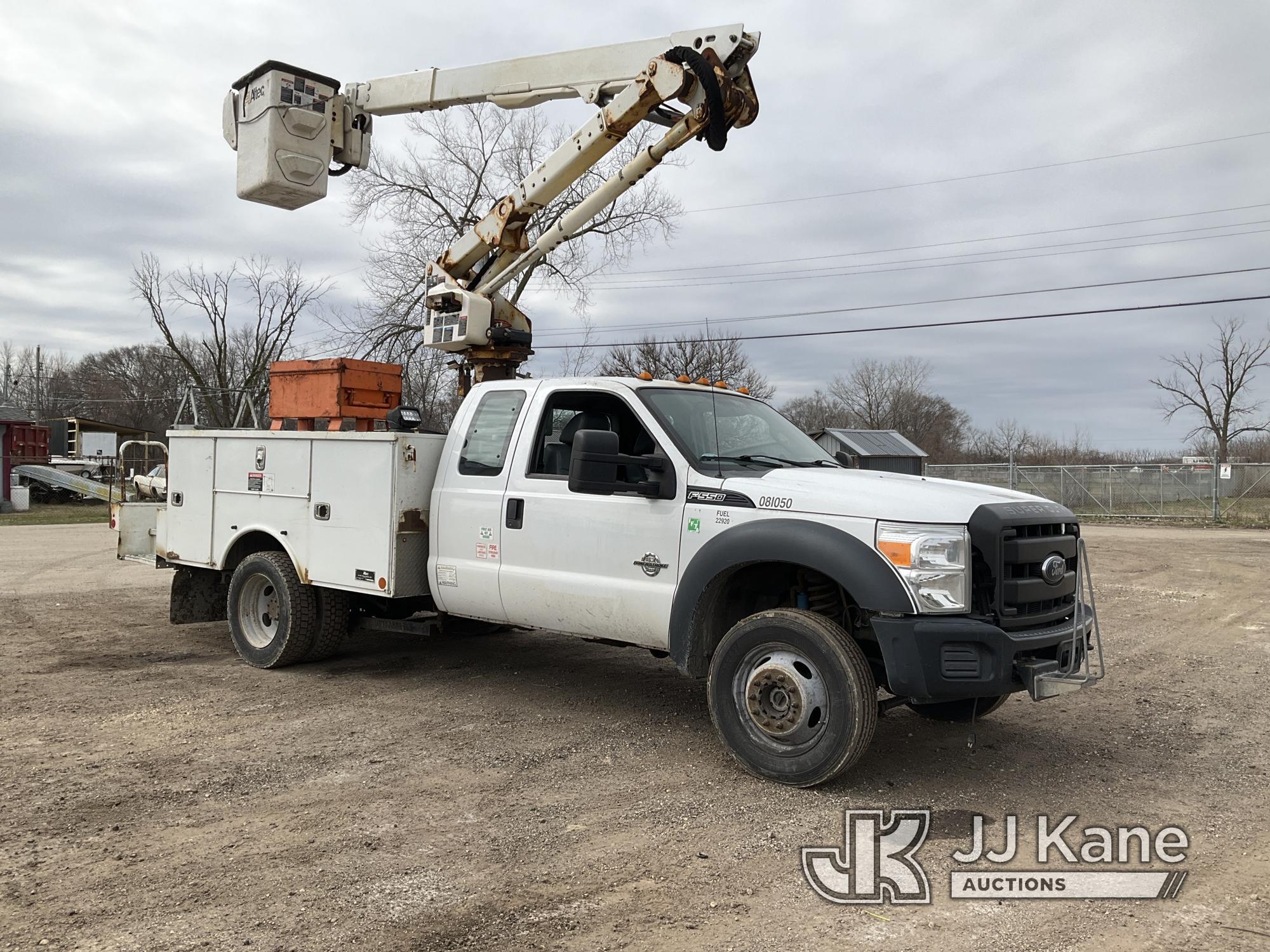 (South Beloit, IL) ALTEC AT40G, Articulating & Telescopic Bucket Truck mounted behind cab on 2016 Fo
