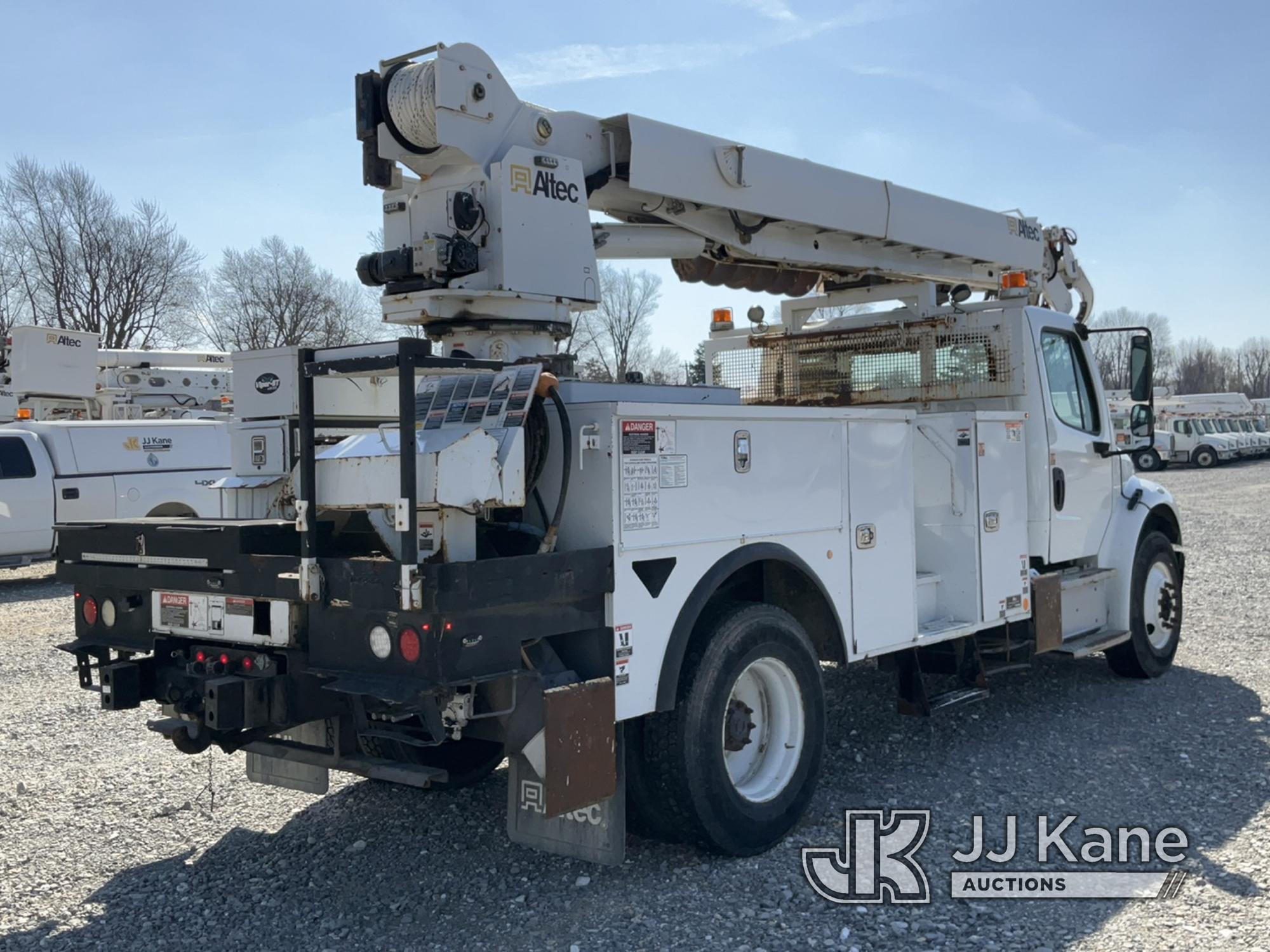 (Hawk Point, MO) Altec DM47B-T, Digger Derrick rear mounted on 2016 Freightliner M2106 Utility Truck