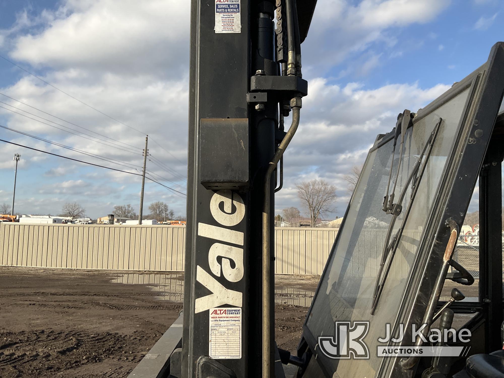 (South Beloit, IL) 2005 Yale GLP155 Solid Tired Forklift Runs, Moves, Operates) (Left Door Does Not