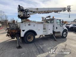 (South Beloit, IL) Altec DC47-TR, Digger Derrick rear mounted on 2014 Freightliner M2 106 Utility Tr