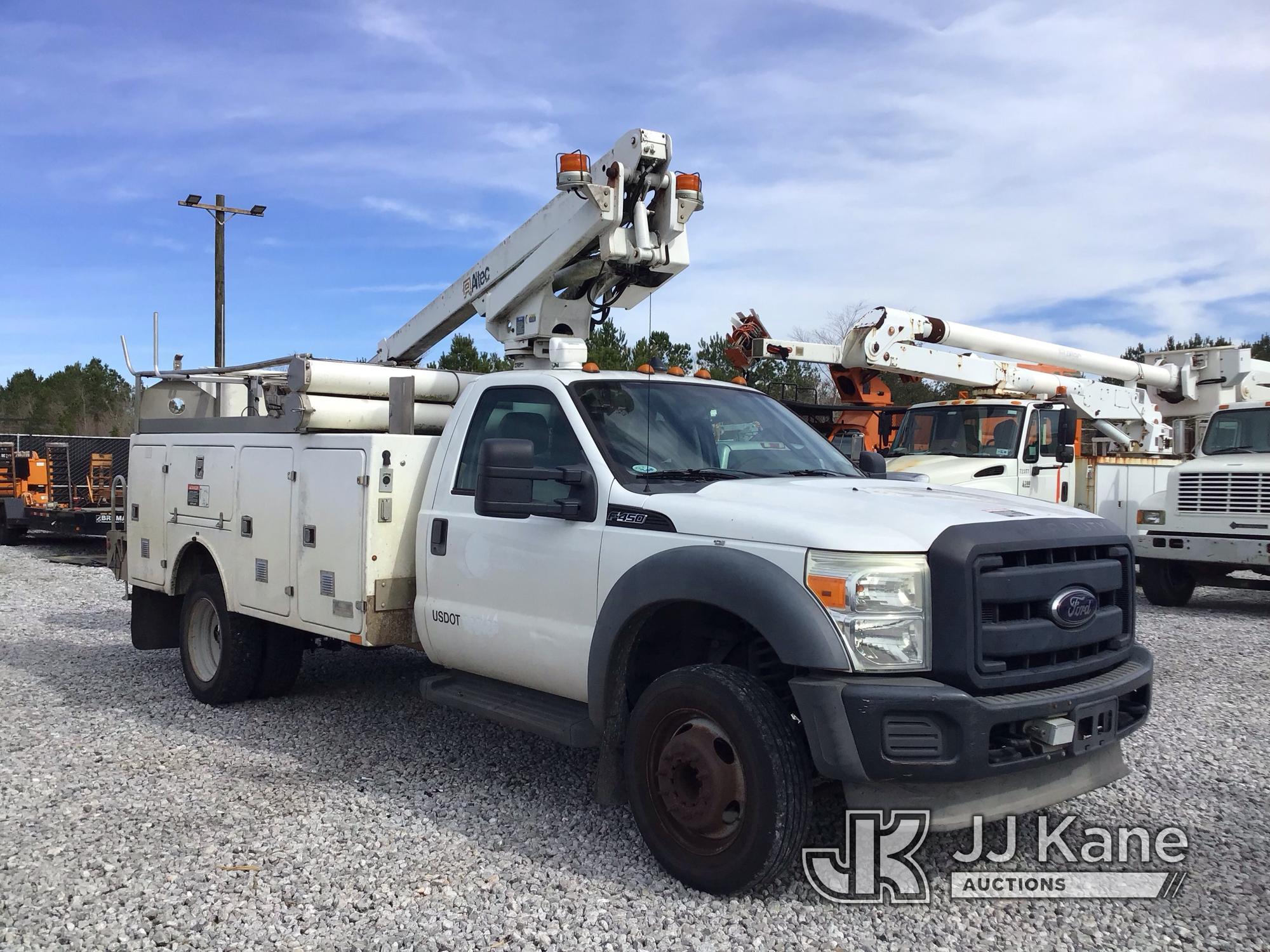 (Covington, LA) Altec AT200A, Telescopic Non-Insulated Bucket Truck mounted behind cab on 2012 Ford