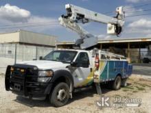 Altec AT40-MH, Articulating & Telescopic Material Handling Bucket Truck mounted behind cab on 2016 F