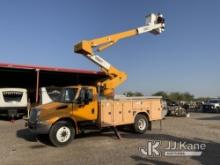 Versalift VST5000I, Articulating & Telescopic Material Handling Bucket Truck mounted behind cab on 2