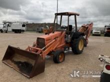 1992 Ford 555C Tractor Loader Backhoe Not Running, Condition Unknown, Flat Tires) (Per Seller: Need 