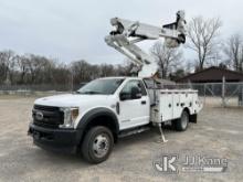 Altec AT41M, Articulating & Telescopic Material Handling Bucket Truck mounted behind cab on 2019 For