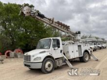 Altec DC47-TR, Digger Derrick rear mounted on 2016 Freightliner M2 106 Utility Truck Runs And Moves,
