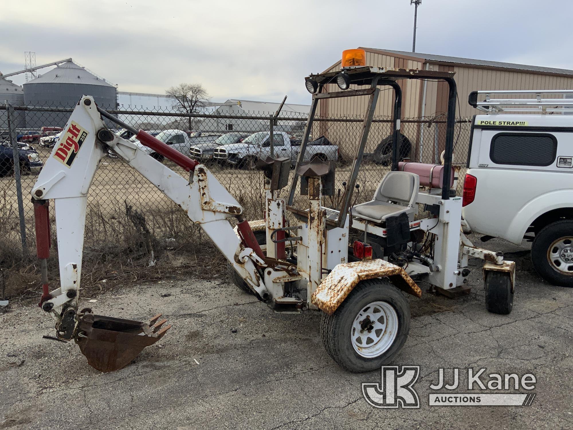 (South Beloit, IL) 2000 Dig-It 258 Mobile Tool 70030 Portable Backhoe Not Running, Condition Unknown
