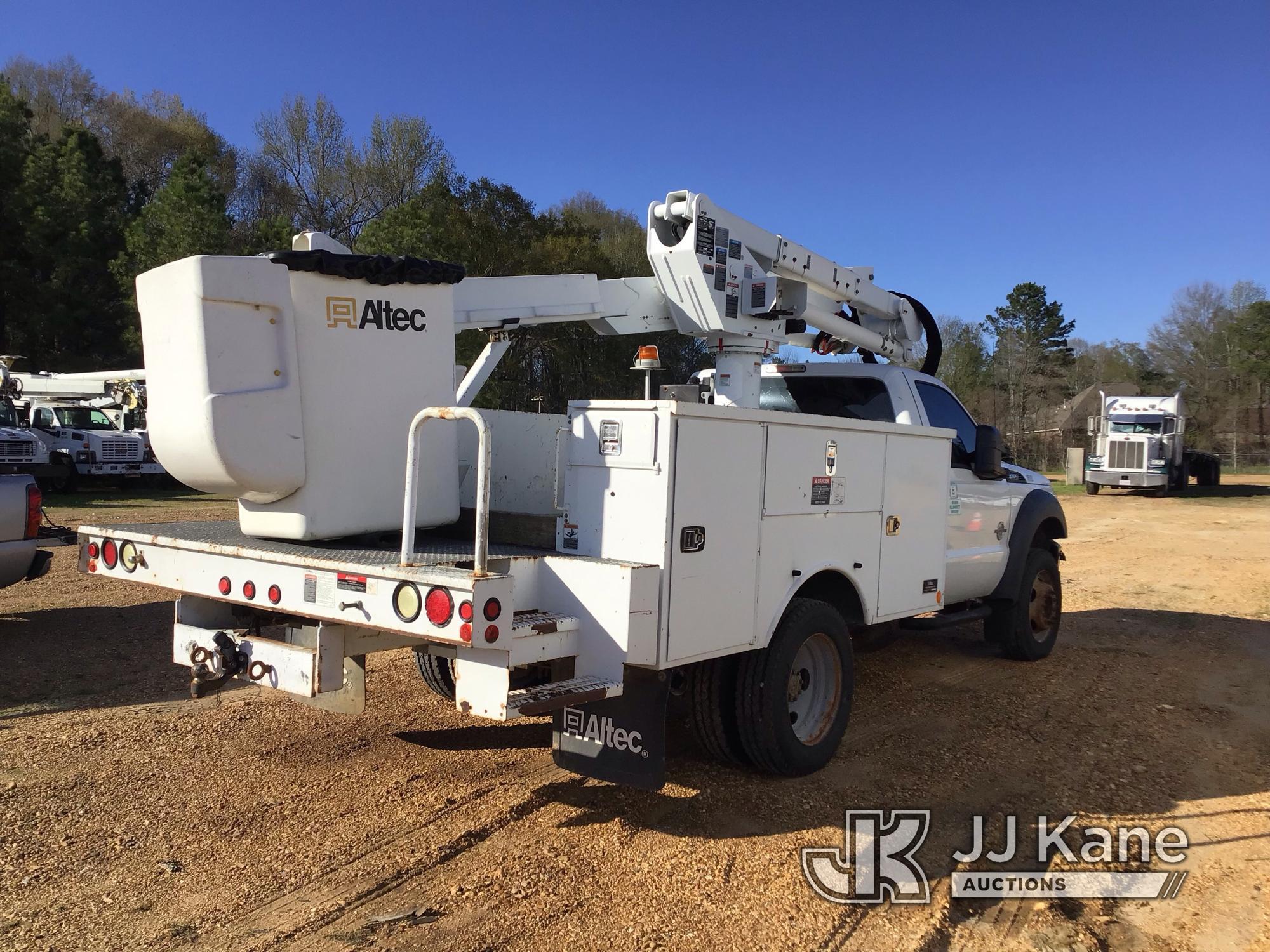 (Byram, MS) Altec AT37G, Articulating & Telescopic Material Handling Bucket Truck mounted behind cab