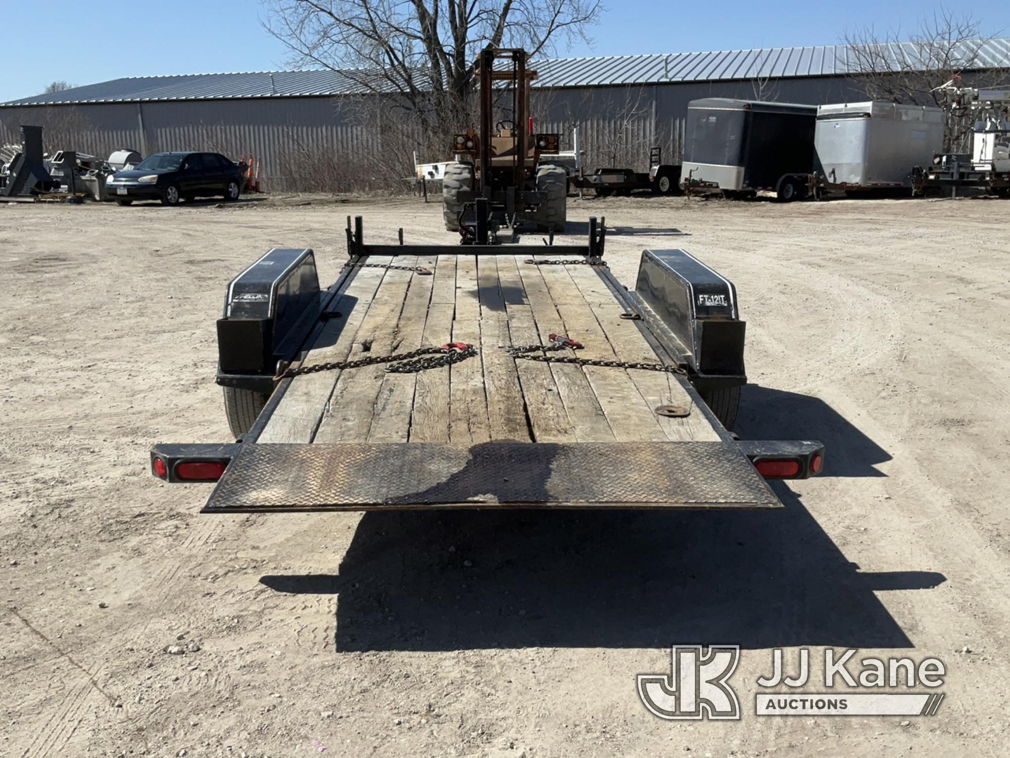 (Des Moines, IA) 2005 Felling FT-12 T/A Tagalong Equipment Trailer, Trailer 24ft x 8ft 5in Deck 15ft