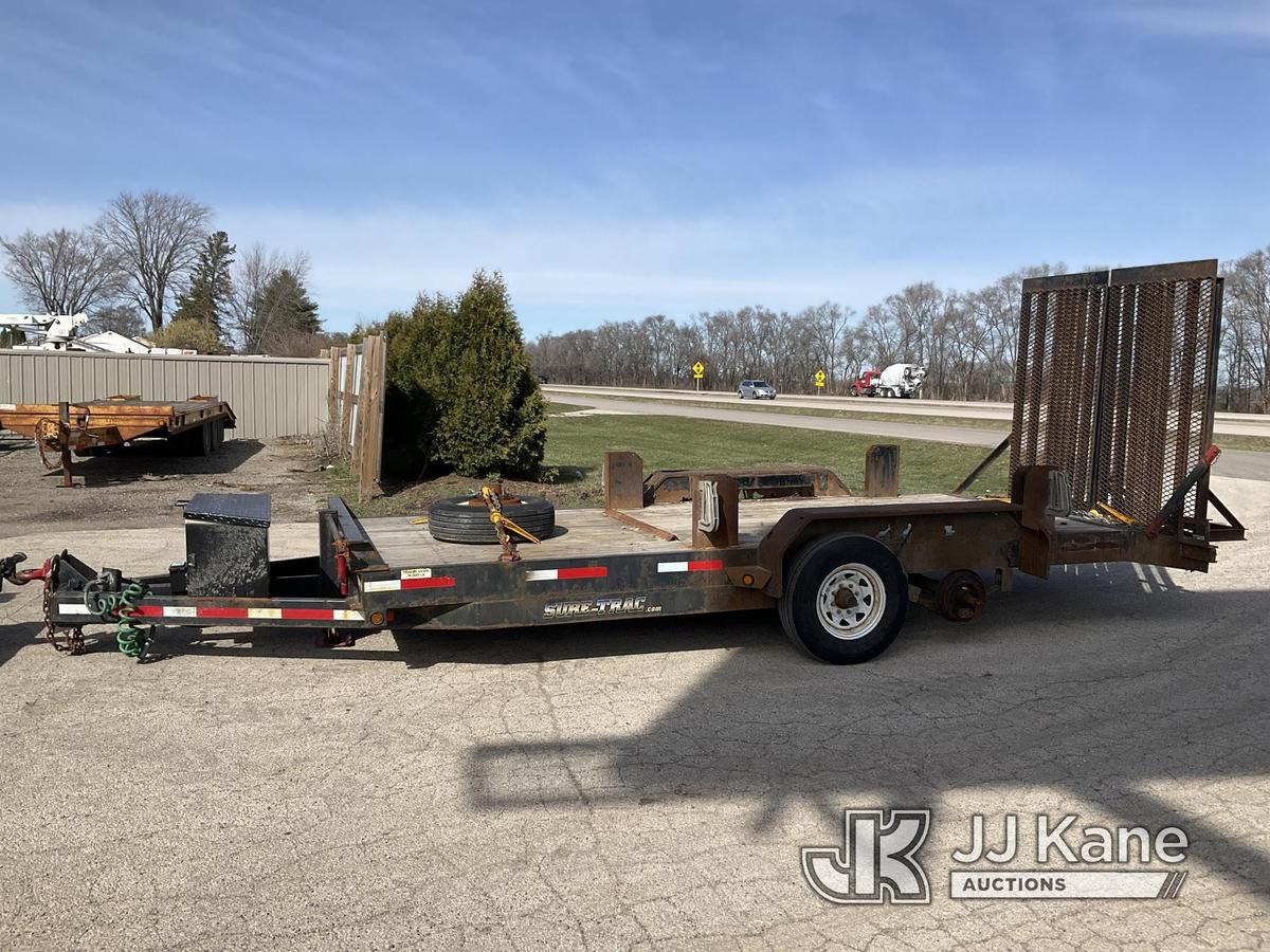 (South Beloit, IL) 2012 Sure-Trac T/A Tagalong Equipment Trailer Rust Holes In Fender, Right Side Si
