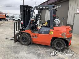 (South Beloit, IL) 2008 Toyota 7FGU35 Solid Tired Forklift Runs, Moves, Operates