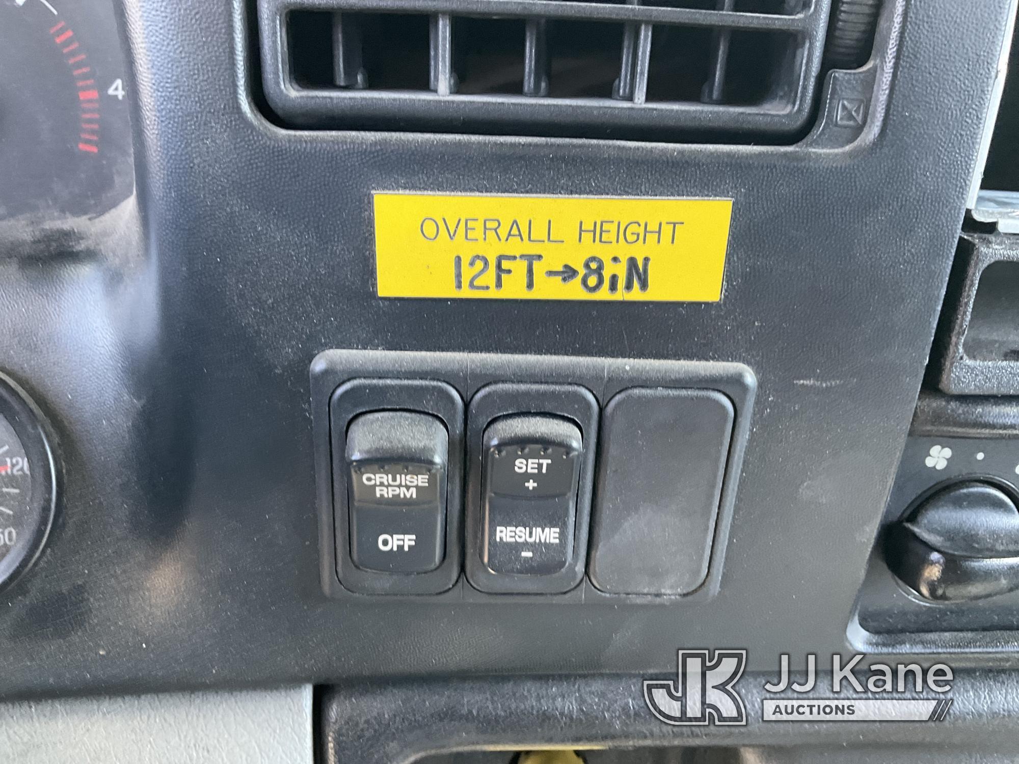 (San Antonio, TX) HiRanger 5FC-55, Bucket mounted behind cab on 2003 Ford F750 Utility Truck Runs &