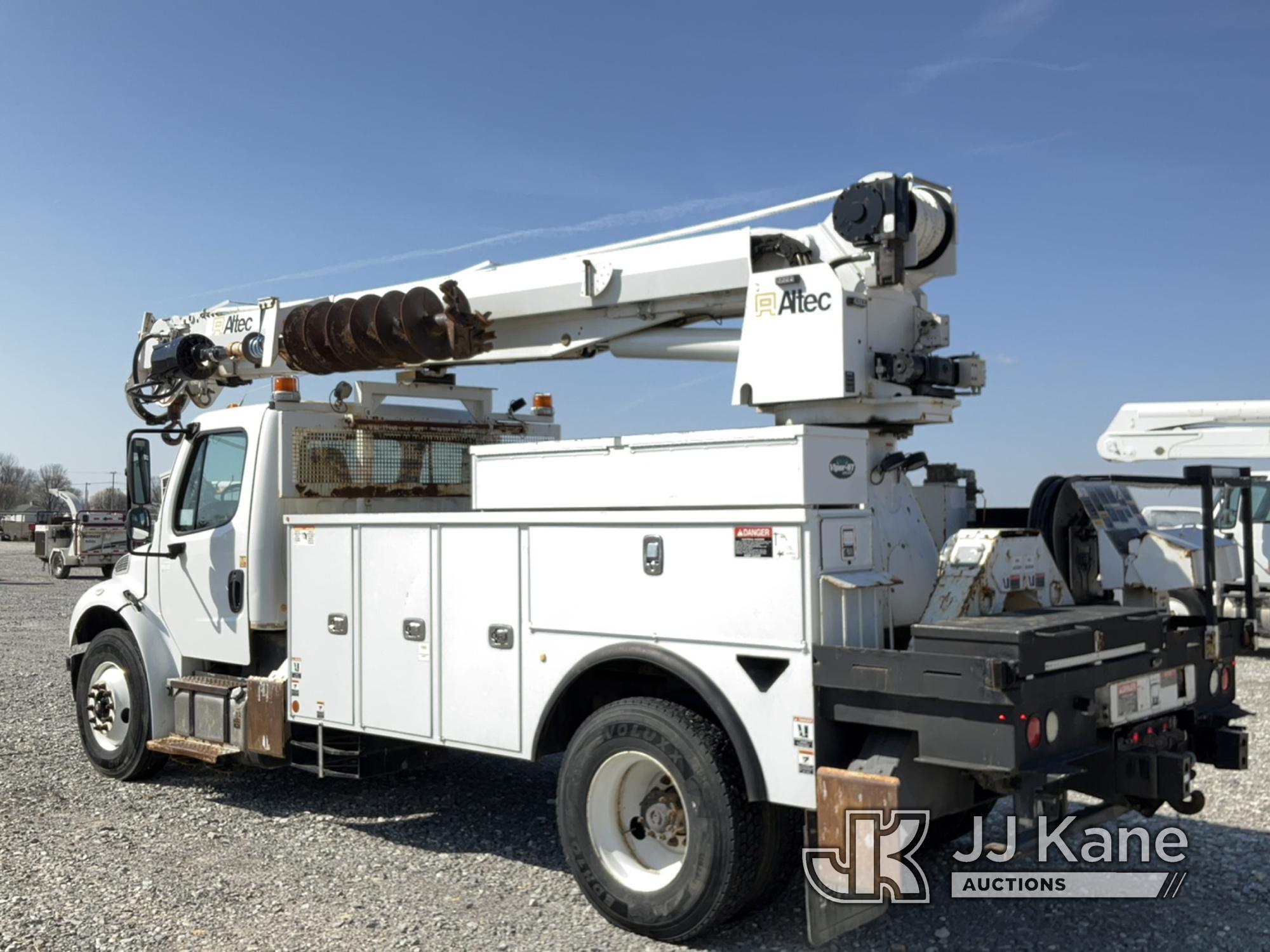 (Hawk Point, MO) Altec DM47B-T, Digger Derrick rear mounted on 2016 Freightliner M2106 Utility Truck