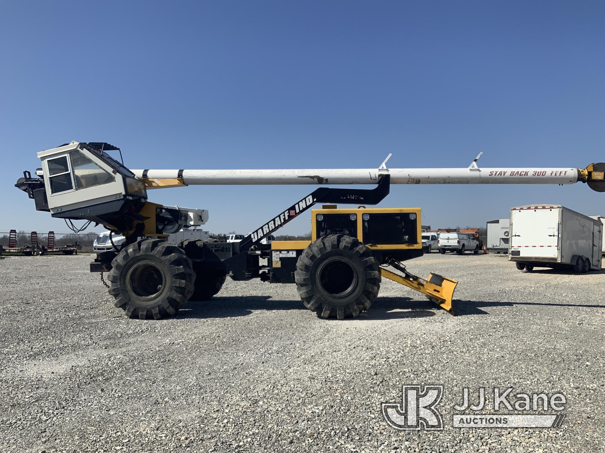 (Hawk Point, MO) 2010 Jarraff 4 Wheel Drive Articulating Rubber Tired Tree Saw Runs, Moves, Operates