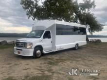 2014 Ford E450 Tiffany Coach Bus, (Rated As A Van, Non CDL) Runs & Moves) (Check Engine Light On