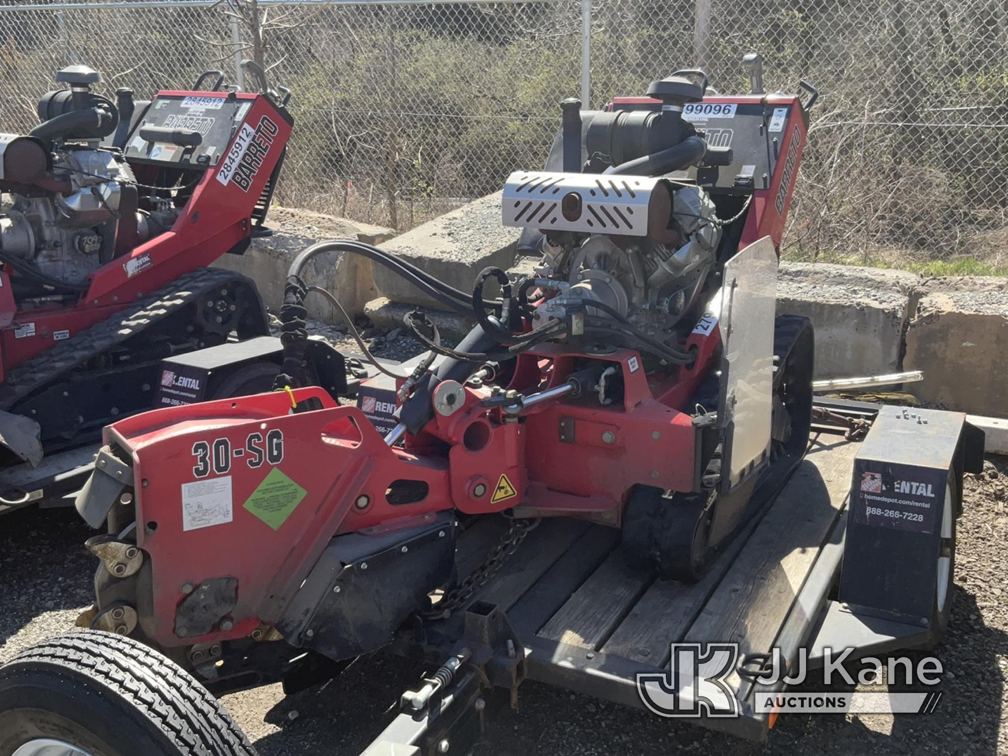 (Plymouth Meeting, PA) 2019 Barreto 30SG Walk-Behind Crawler Stump Grinder No Title For Support Trai