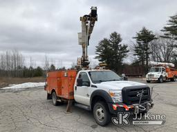 (Wells, ME) Altec AT40-MH, Articulating & Telescopic Material Handling Bucket Truck mounted behind c