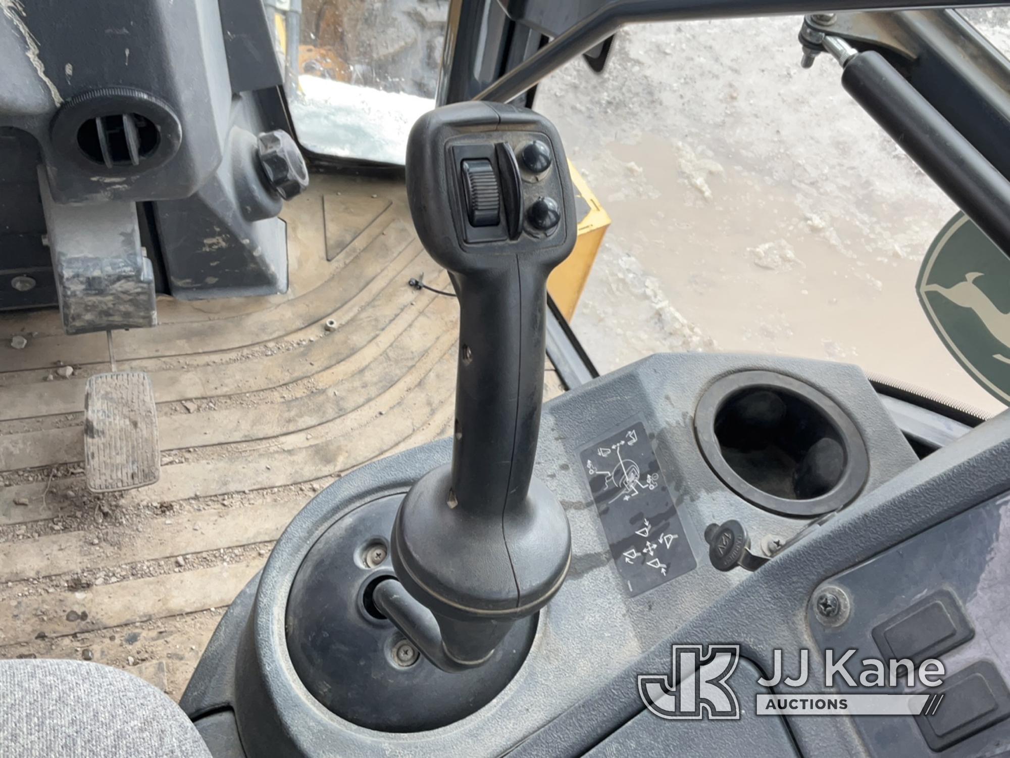 (Rome, NY) 2015 John Deere 310SK 4x4 Tractor Loader Backhoe No Title) (Runs & Operates, Bad Steering