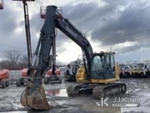 2015 John Deere 135G Hydraulic Excavator Runs, Moves & Operates, Hand Grab Handle Damaged