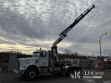 Palfinger PK29002, Knuckleboom Crane mounted behind cab on 2008 Freightliner FLD120 T/A Truck Tracto