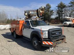 (Wells, ME) Altec AT37G, Articulating & Telescopic Bucket Truck mounted behind cab on 2013 Ford F550