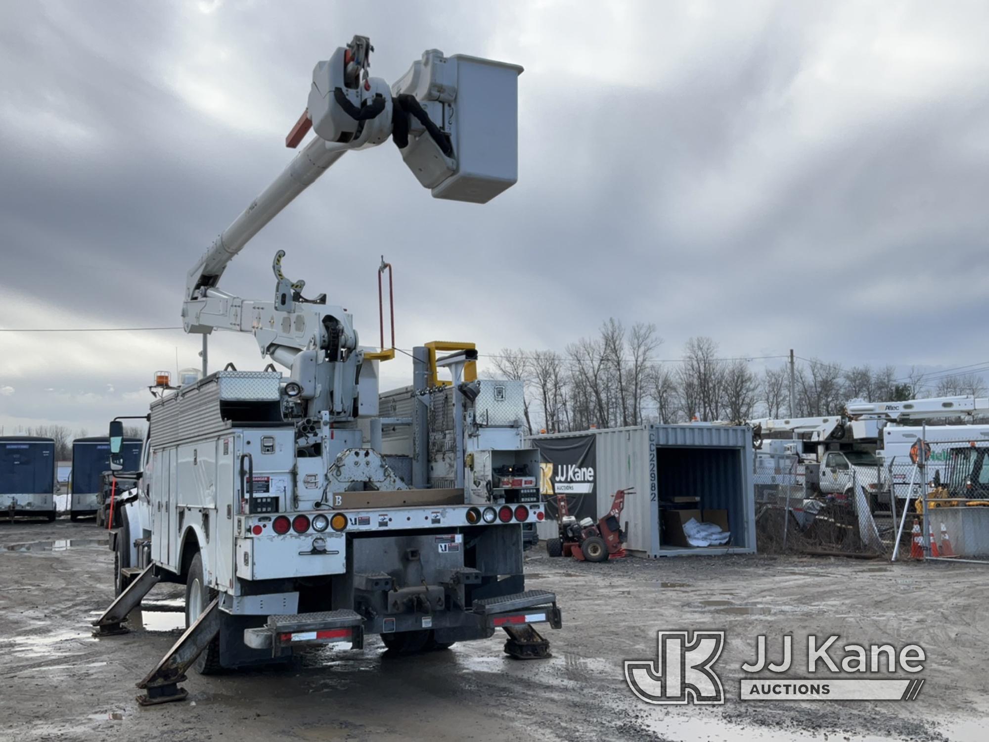 (Rome, NY) Altec AN55-OC, Material Handling Bucket Truck rear mounted on 2014 Freightliner M2 106 4x