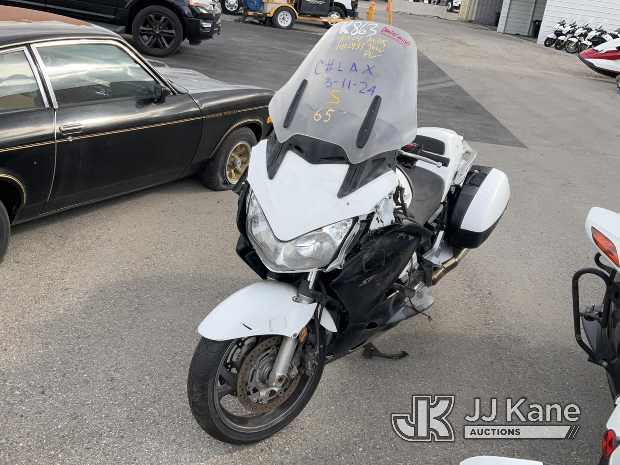 (Jurupa Valley, CA) 2014 Honda ST1300PA Motorcycle Not Running , No Key, Stripped Of Parts , Wrecked