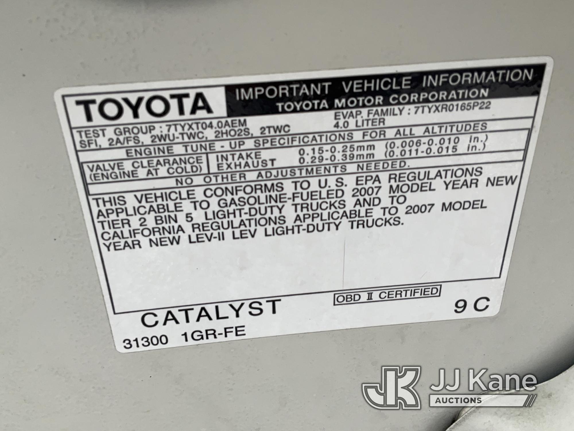 (Salt Lake City, UT) 2007 Toyota Tacoma 4x4 Extended-Cab Pickup Truck Runs & Moves