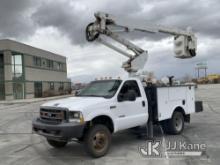 Altec AT37G, Articulating & Telescopic Bucket Truck mounted behind cab on 2004 Ford F550 4x4 Service
