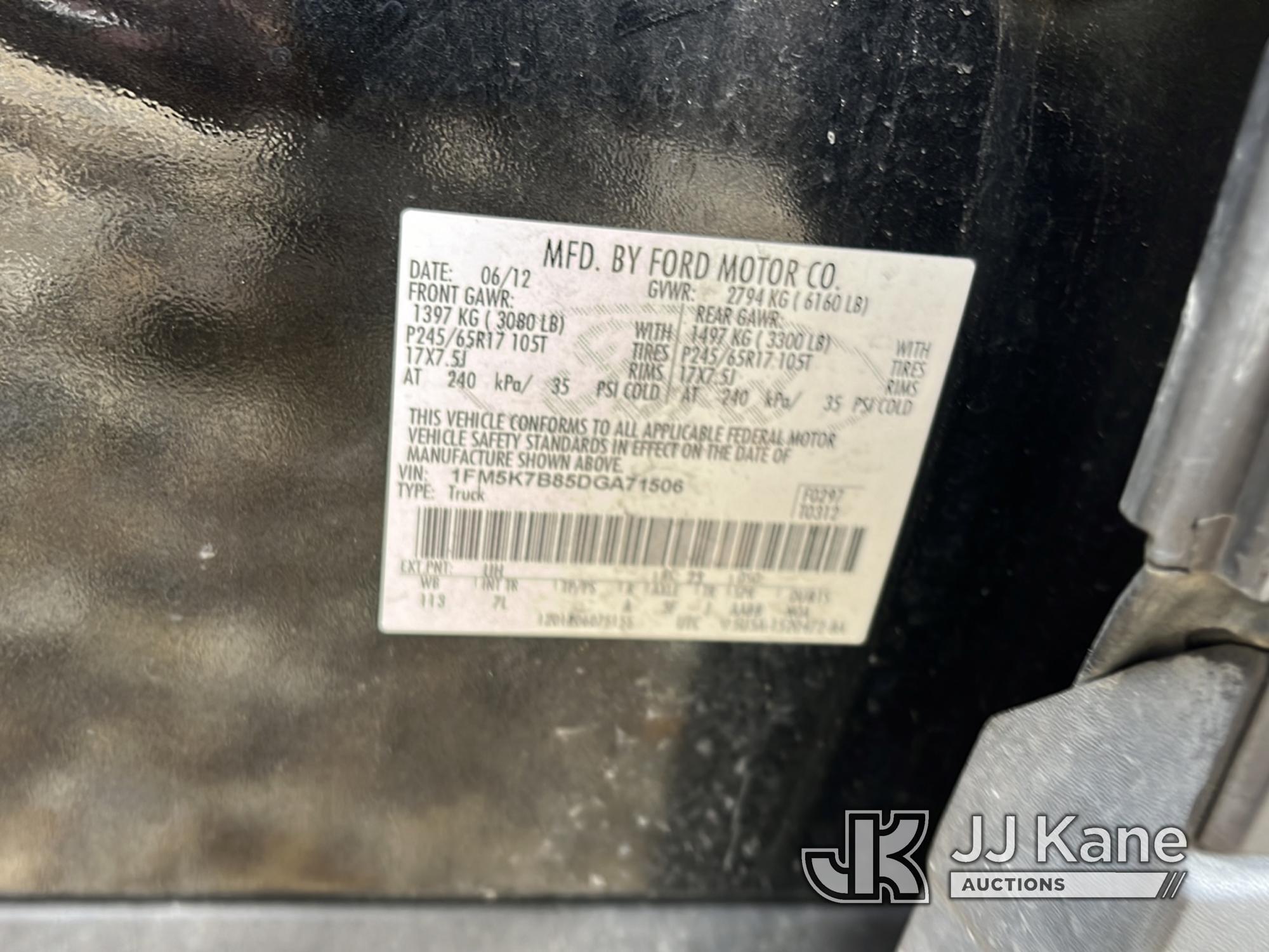 (Robert, LA) 2013 Ford Explorer 4-Door Sport Utility Vehicle Not Running, Condition Unknown) (Per Se