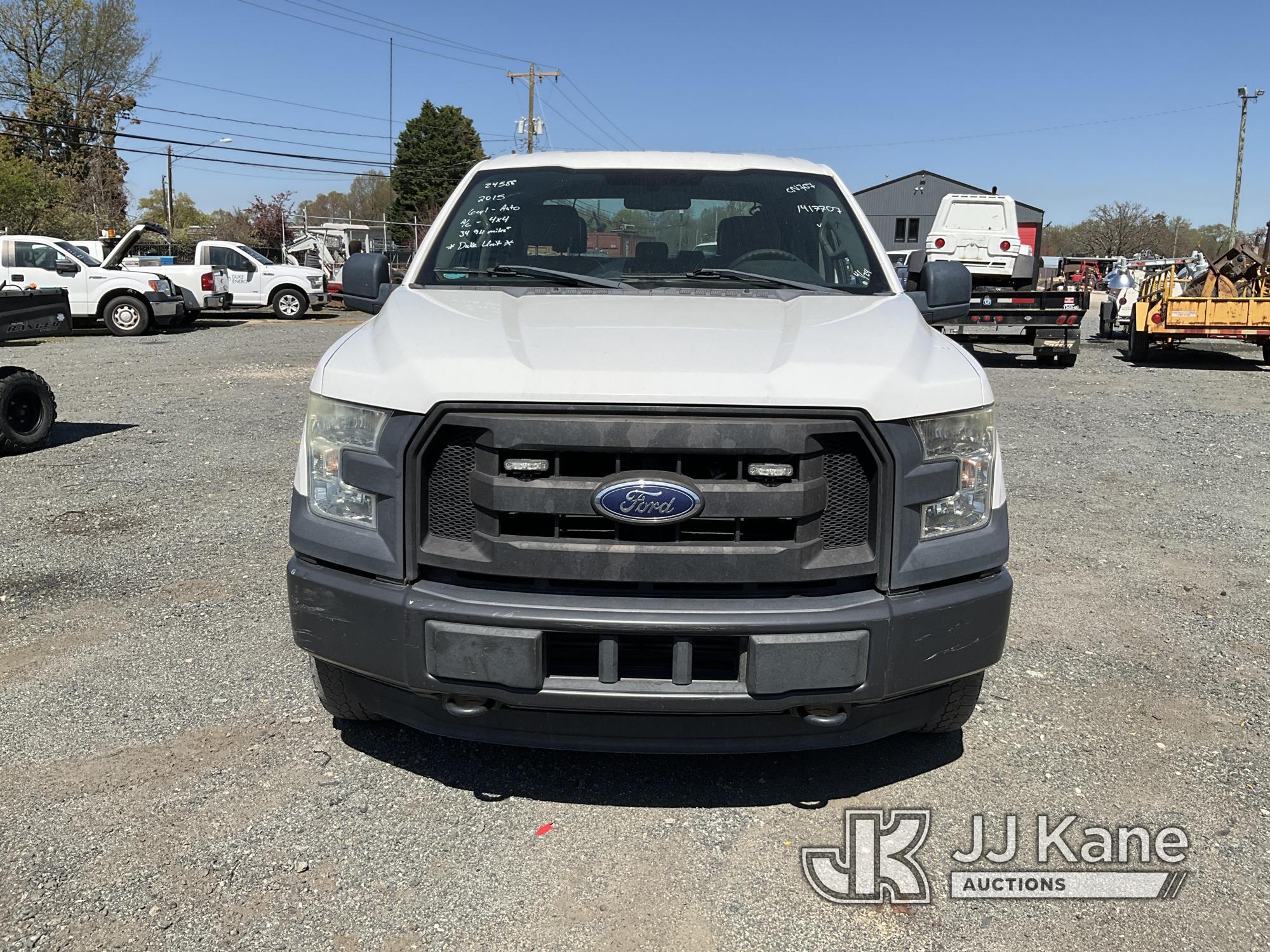 (Charlotte, NC) 2015 Ford F150 4x4 Crew-Cab Pickup Truck Duke Unit) (Runs & Moves ) (Body Damage
