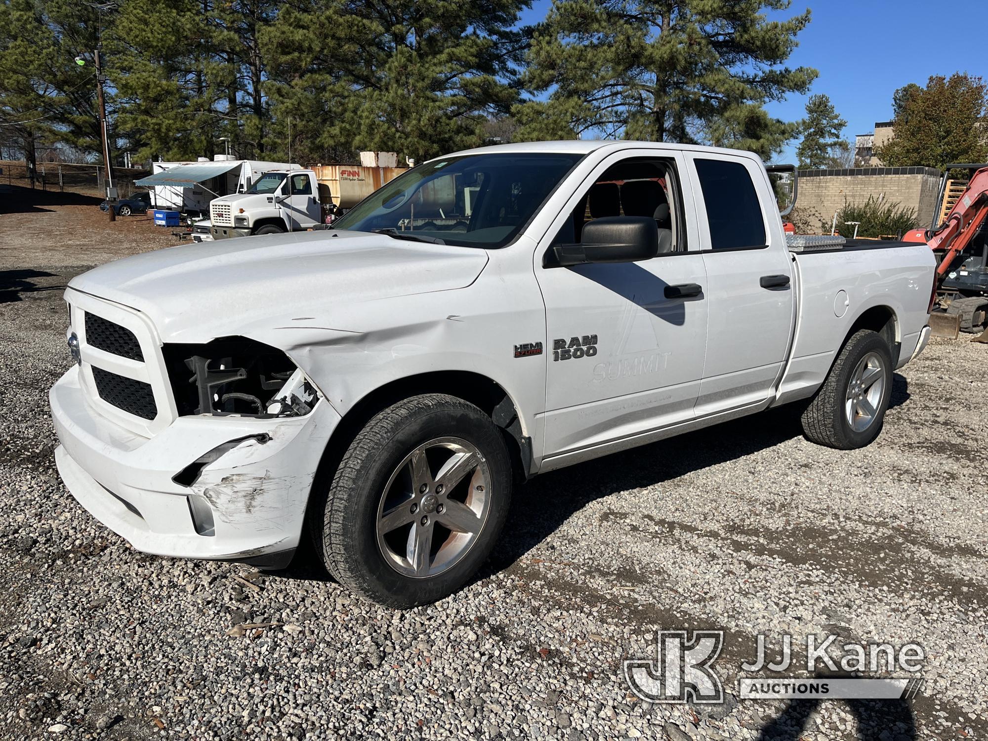 (Charlotte, NC) 2017 RAM 1500 Extended-Cab Pickup Truck Runs & Moves) (Hard To Start, Body Damage