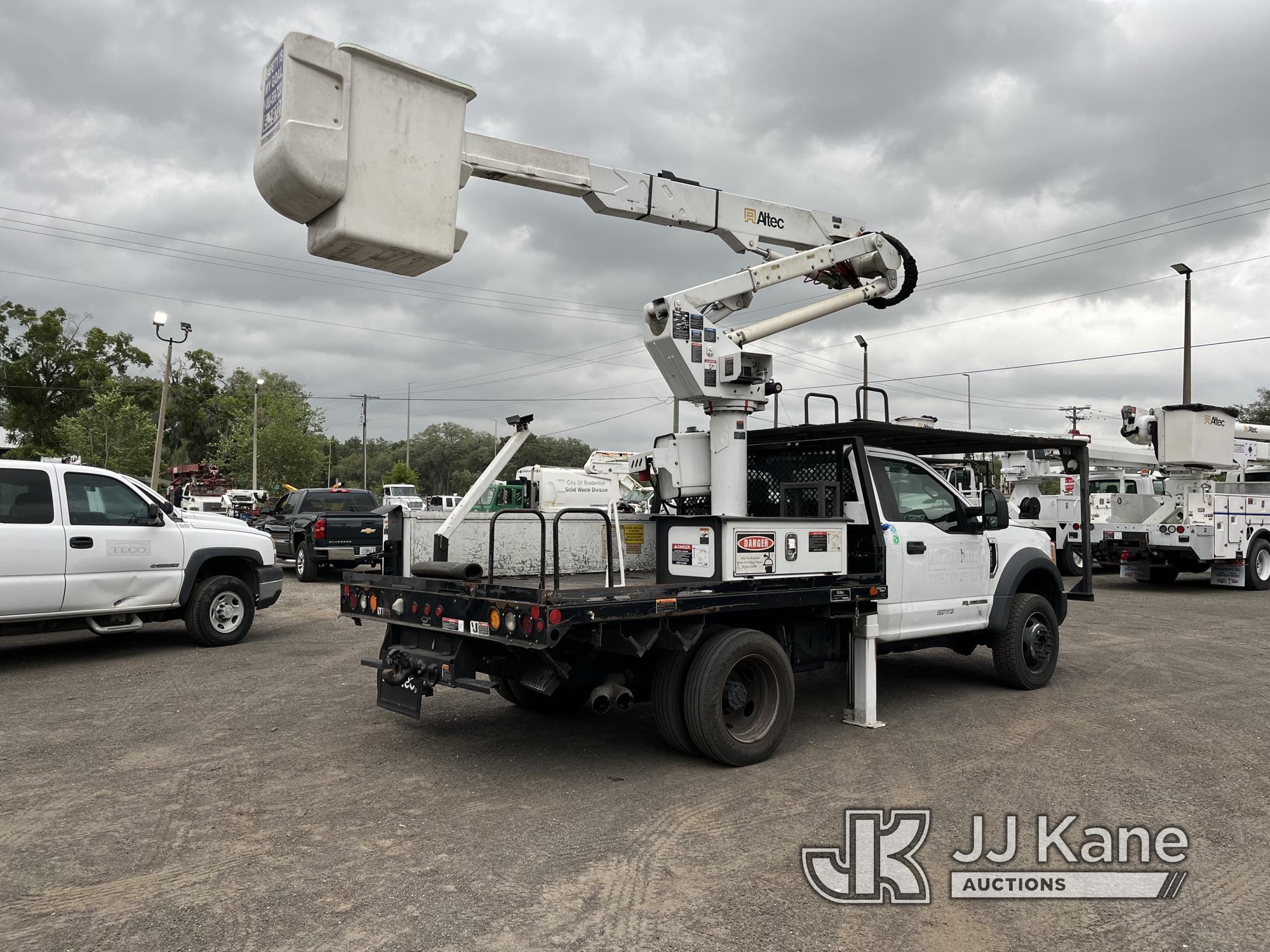 (Tampa, FL) Altec AT37G, Articulating & Telescopic Bucket Truck mounted behind cab on 2017 Ford F550