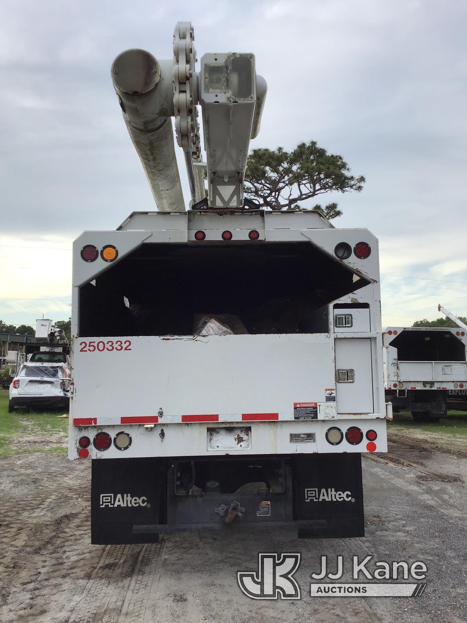 (Ocala, FL) Altec LR756, Over-Center Bucket Truck mounted behind cab on 2015 Ford F750 Chipper Dump