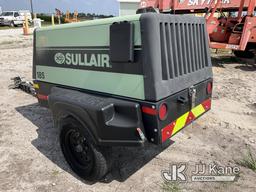 (Westlake, FL) 2014 Sullair 185DPQ Portable Air Compressor, trl mtd No Title)(Towable, Not Running,
