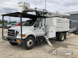 (Charlotte, NC) Altec LR756, Over-Center Bucket Truck mounted behind cab on 2012 Ford F750 Chipper D