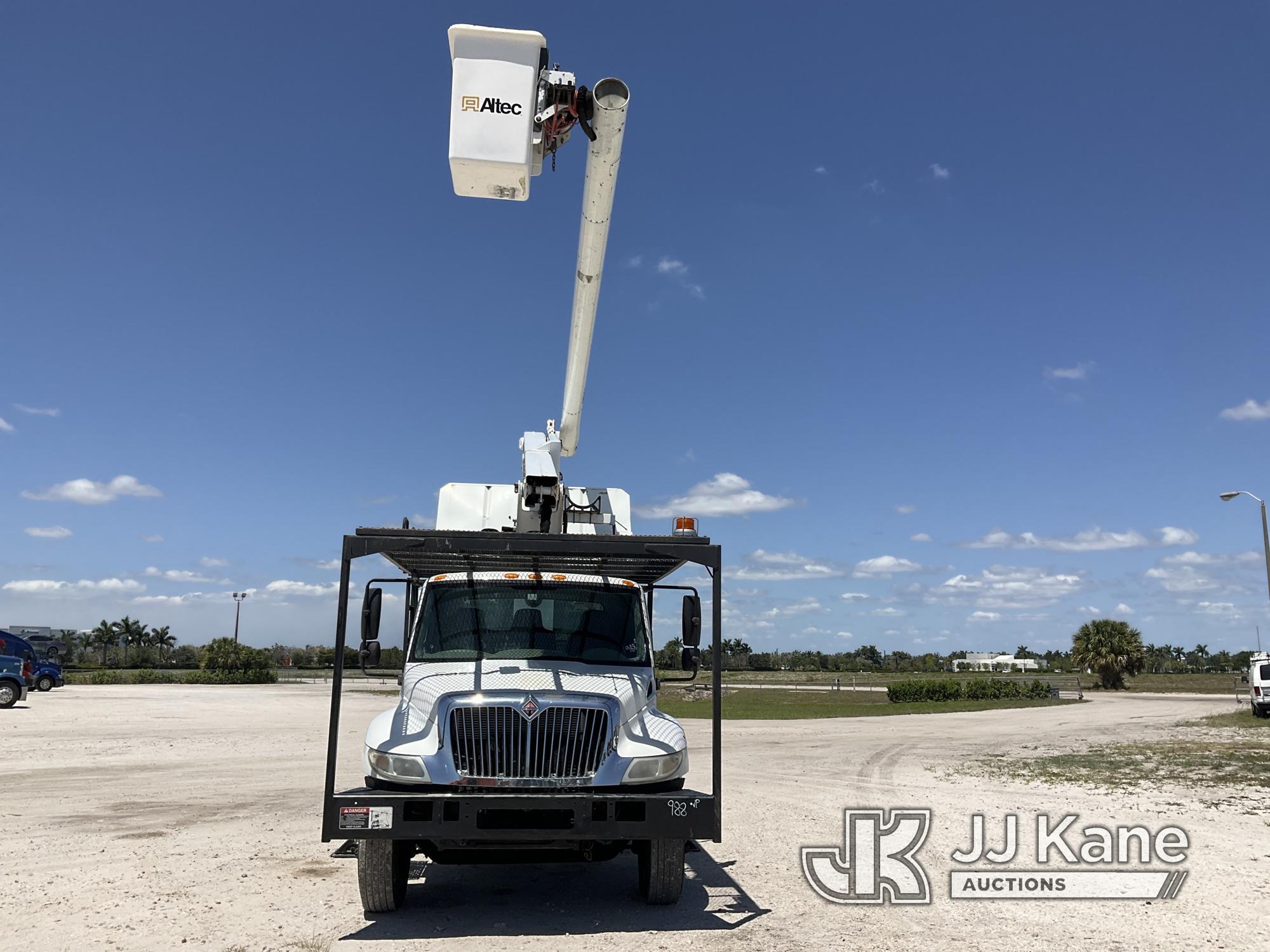 (Westlake, FL) Altec LRV-56, Over-Center Bucket Truck mounted behind cab on 2011 International 4300