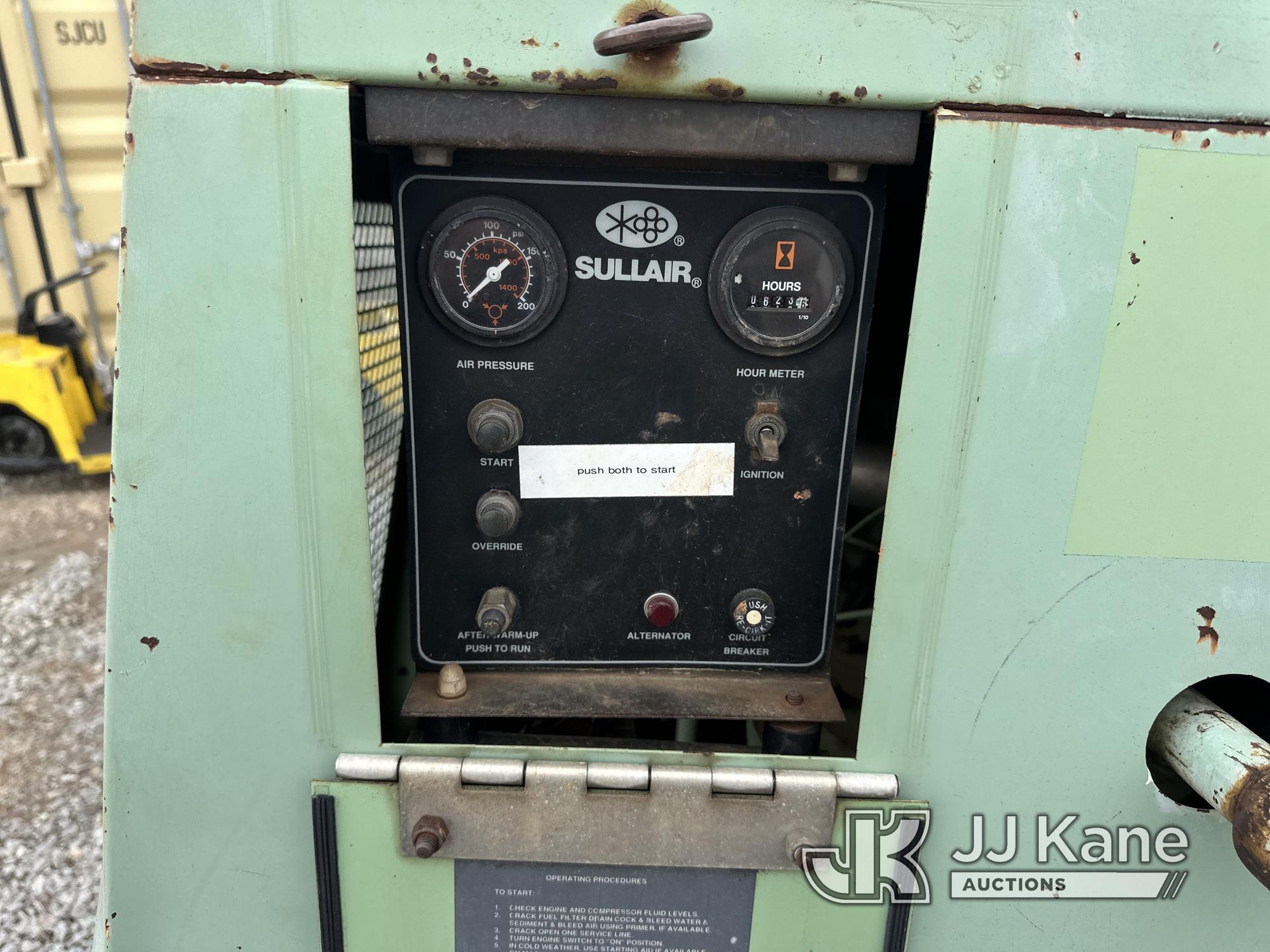 (Villa Rica, GA) 1994 Sullair 185DPQ-JD Portable Air Compressor, trailer mtd No Title) (Jump to Star