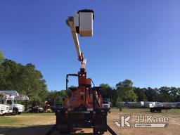 (Byram, MS) Terex XT60, Over-Center Bucket Truck rear mounted on 2011 Freightliner M2 106 Flatbed Tr