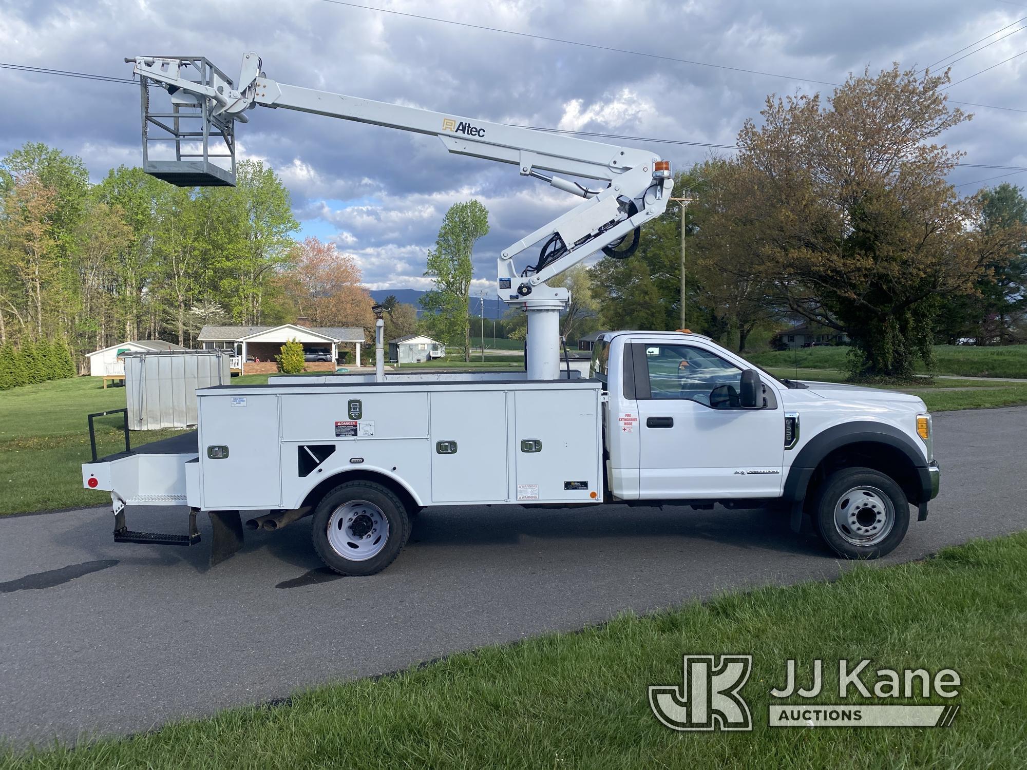 (Mount Airy, NC) Altec AT235-P, Non-Insulated Cable Placing Bucket mounted behind cab on 2017 Ford F
