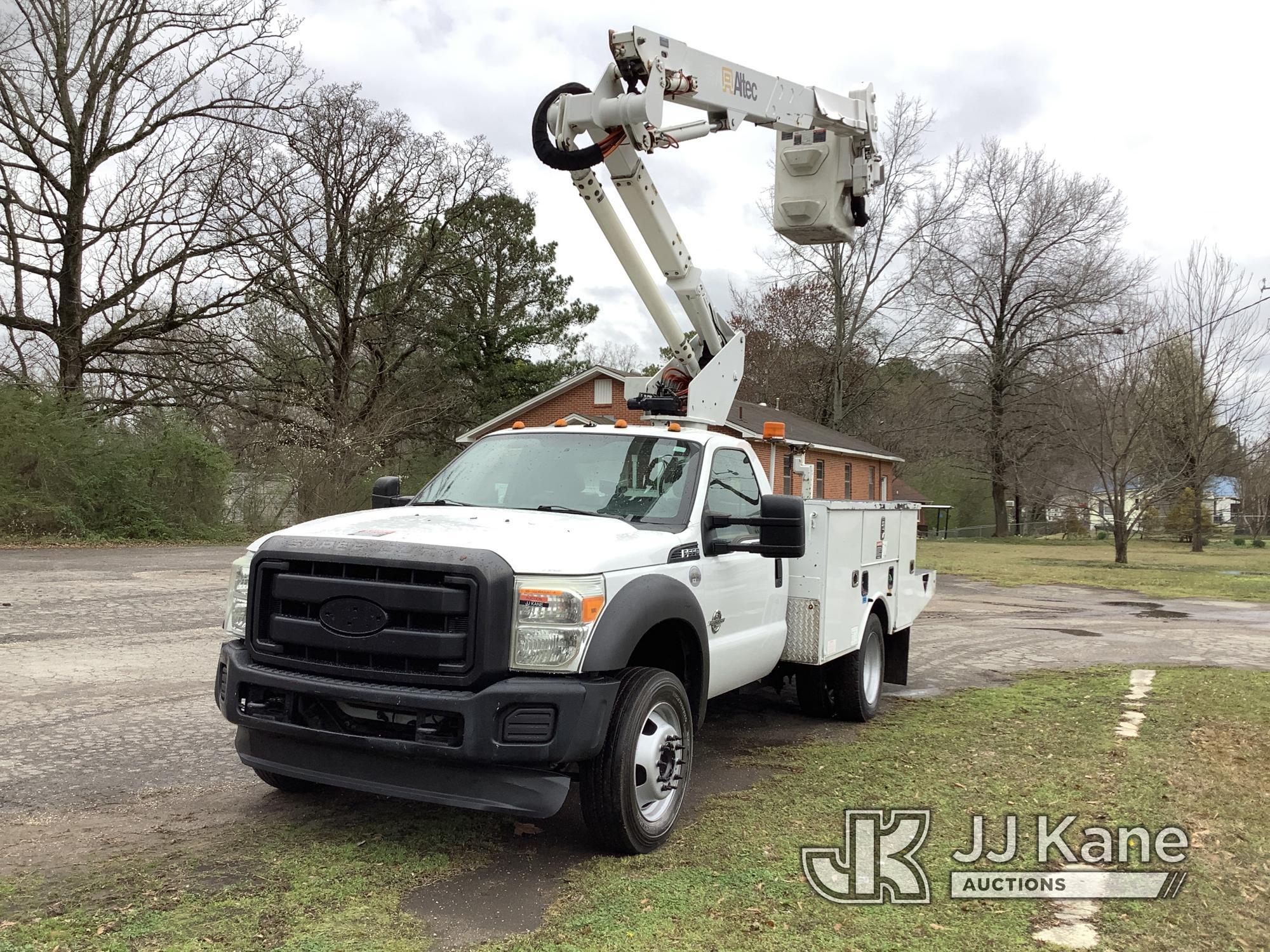 (Graysville, AL) Altec AT37G, Articulating & Telescopic Bucket Truck mounted behind cab on 2016 Ford