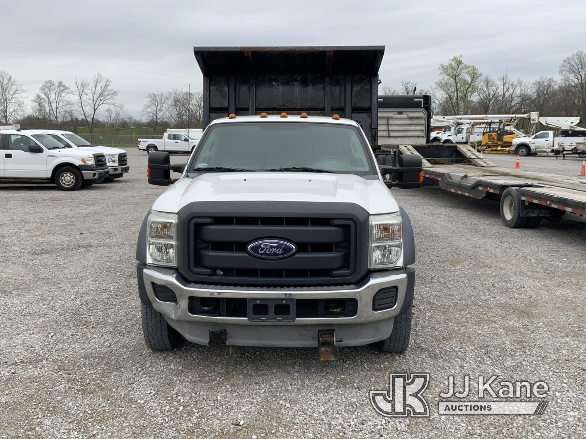 (Verona, KY) 2014 Ford F450 4x4 Extended-Cab Dump Truck Runs, Moves & Operates) (Rust Damage