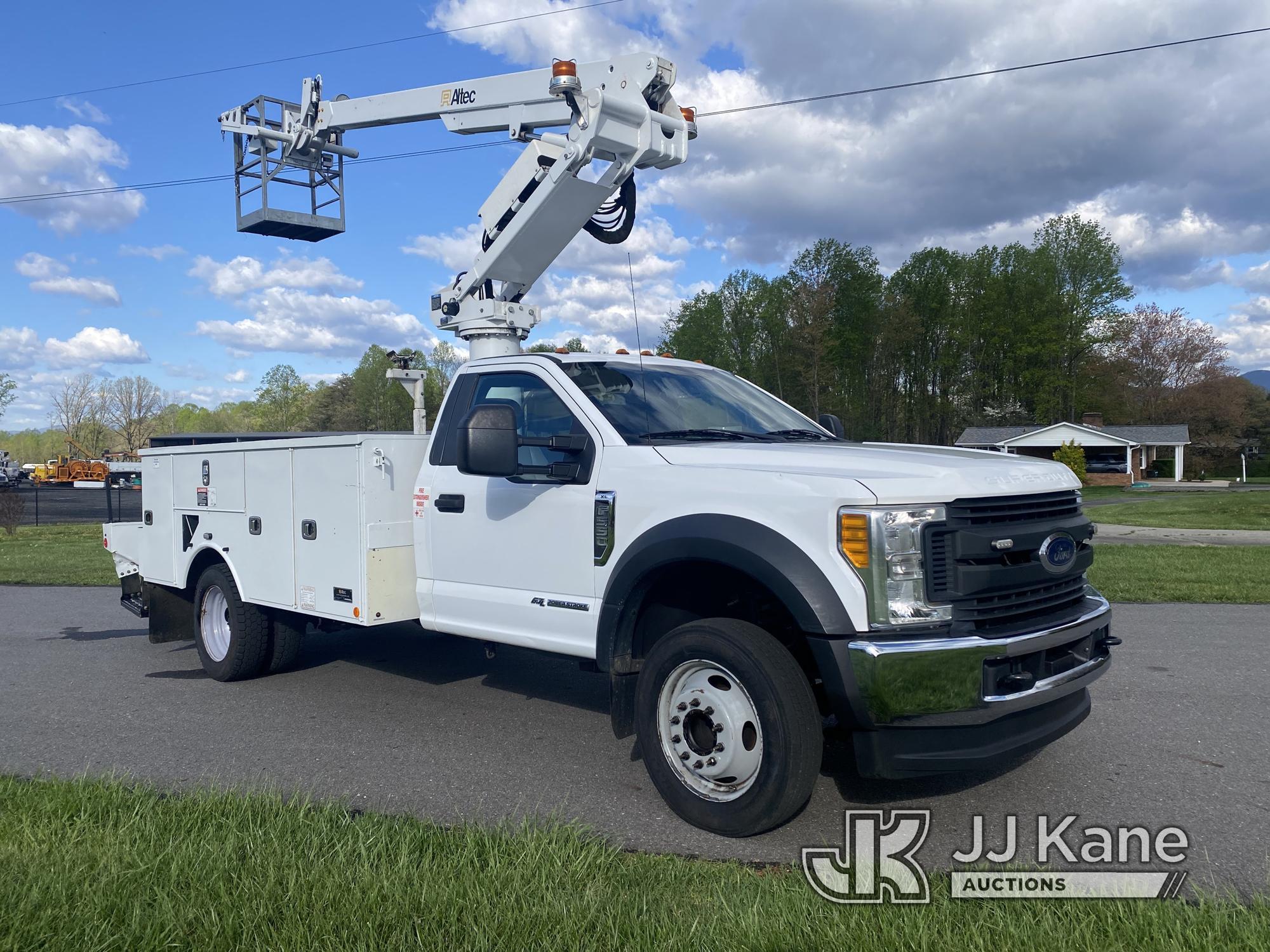 (Mount Airy, NC) Altec AT235-P, Non-Insulated Cable Placing Bucket mounted behind cab on 2017 Ford F