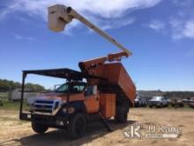 (Byram, MS) Altec LRV55, Over-Center Bucket Truck mounted behind cab on 2010 Ford F750 Chipper Dump