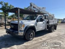 Altec AT37G, Articulating & Telescopic Bucket Truck mounted behind cab on 2017 Ford F550 4x4 Flatbed