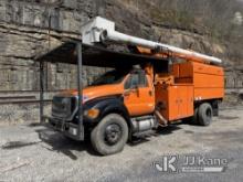 (Hanover, WV) Altec LR760E70, Over-Center Elevator Bucket Truck mounted behind cab on 2013 Ford F750