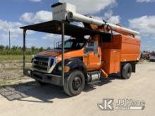 (Westlake, FL) Altec LR756, Over-Center Bucket Truck mounted behind cab on 2013 Ford F750 Chipper Du