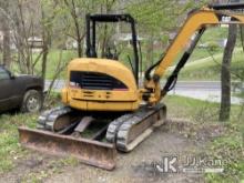 2007 Caterpillar 304C Hydraulic Excavator Not Running, Condition Unknown, Blown Hoses, Seller Note: 